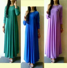 Gamis Jersey All size Fit XL Bahan Jersey Rp 120.000